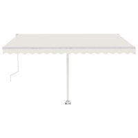 vidaXL Standmarkise Automatisch 400x350 cm Cremeweiß