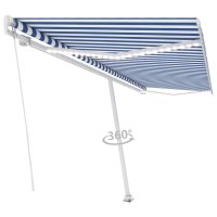WOWONA Gelenkarmmarkise Einziehbar mit LED 500x350 cm...