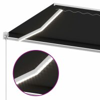 vidaXL Gelenkarmmarkise Einziehbar mit LED 600x350 cm Anthrazit