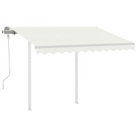 vidaXL Gelenkarmmarkise Einziehbar mit Pfosten 3x2,5 m...
