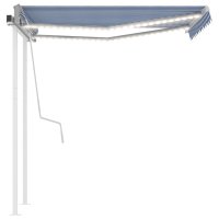 vidaXL Gelenkarmmarkise Einziehbar mit LED 3x2,5 m Blau...