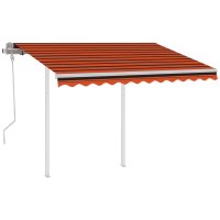 vidaXL Gelenkarmmarkise Einziehbar mit Pfosten 3,5x2,5 m...