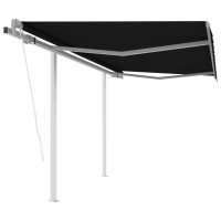 vidaXL Gelenkarmmarkise Automatisch mit Pfosten 3,5x2,5 m...