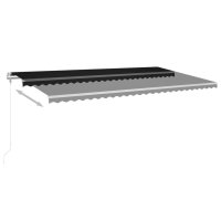 vidaXL Gelenkarmmarkise Einziehbar mit LED 6x3 m Anthrazit