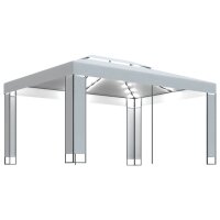 vidaXL Pavillon mit LED-Lichterkette Wei&szlig; 3x4 m