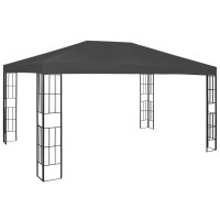 vidaXL Pavillon mit LED-Lichterkette 3x4 m Anthrazit