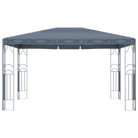 vidaXL Pavillon mit LED-Lichterkette 400x300 cm Anthrazit