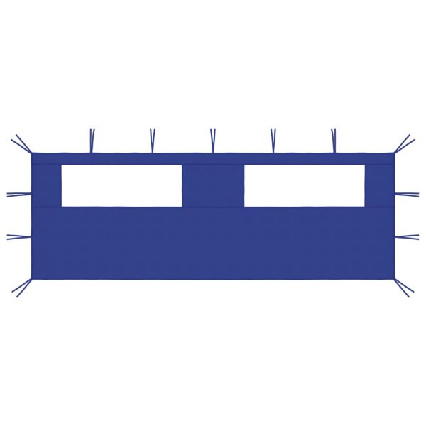 vidaXL Pavillon-Seitenwand mit Fenstern 6x2 m Blau