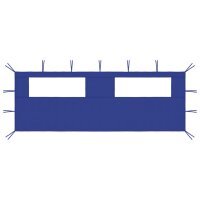 vidaXL Pavillon-Seitenwand mit Fenstern 6x2 m Blau