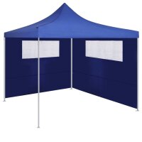 vidaXL Pavillon-Seitenwand mit Fenstern 6x2 m Blau