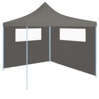 vidaXL Pavillon-Seitenwand mit Fenstern 6x2 m Anthrazit