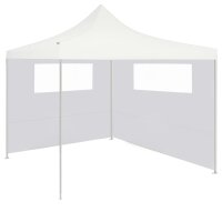 vidaXL Pavillon-Seitenwand mit Fenstern 6x2 m Weiß