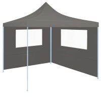 vidaXL Pavillon-Seitenwand mit Fenstern 4x2 m Anthrazit