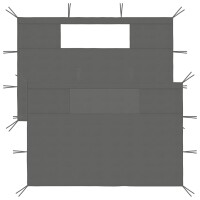 vidaXL Pavillon-Seitenw&auml;nde mit Fenstern 2 Stk. Anthrazit