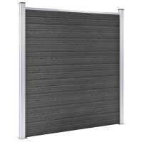 vidaXL Zaunelement Set WPC 526x186 cm Schwarz