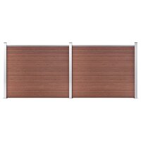 vidaXL Zaunelement Set WPC 353x146 cm Braun