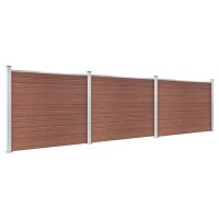 vidaXL Zaunelement Set WPC 526x146 cm Braun