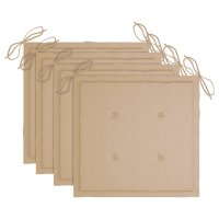vidaXL Klappbare Gartenstühle mit Kissen 4 Stk. Massivholz Teak