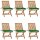 vidaXL Klappbare Gartenstühle mit Kissen 6 Stk. Massivholz Teak