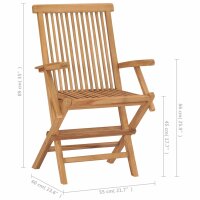 vidaXL Gartenst&uuml;hle 8 Stk. Massivholz Teak