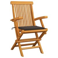 vidaXL Gartenstühle mit Taupe Kissen 8 Stk....