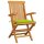 vidaXL Gartenstühle mit Hellgrünen Kissen 8 Stk. Massivholz Teak