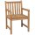 vidaXL Gartenstühle 4 Stk. Graue Karomuster-Kissen Massivholz Teak