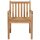 vidaXL Gartenstühle 4 Stk. Graue Karomuster-Kissen Massivholz Teak