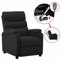 vidaXL Relaxsessel Elektrisch Schwarz Kunstleder