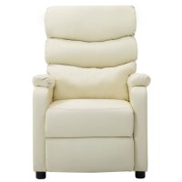 vidaXL Relaxsessel Elektrisch Creme Kunstleder