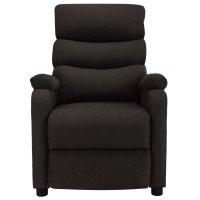 vidaXL Massagesessel Elektrisch Dunkelbraun Stoff
