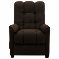 vidaXL Massagesessel Elektrisch Dunkelbraun Stoff