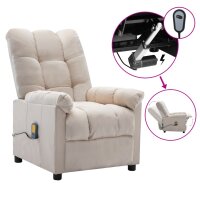 vidaXL Massagesessel Elektrisch Creme Stoff
