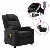 vidaXL Massagesessel Elektrisch Schwarz Kunstleder