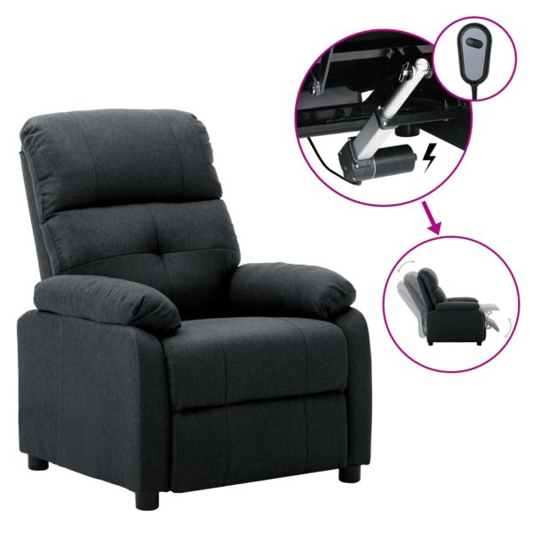 vidaXL Relaxsessel Elektrisch Dunkelgrau Stoff