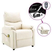 vidaXL Massagesessel Elektrisch Creme Stoff