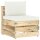 vidaXL Modulares Mittelsofa mit Kissen Grün Imprägniertes Holz