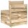 vidaXL Modulares Mittelsofa mit Kissen Grün Imprägniertes Holz