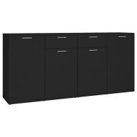 vidaXL Sideboard Schwarz 160x36x75 cm Holzwerkstoff