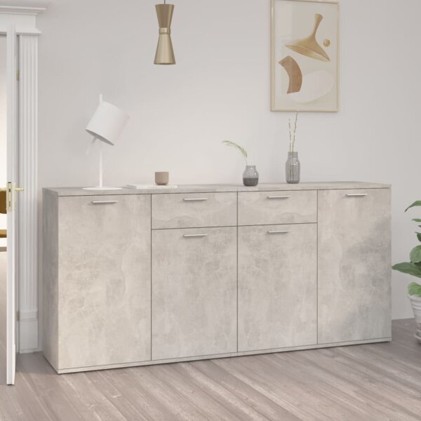 vidaXL Sideboard Betongrau 160x36x75 cm Holzwerkstoff