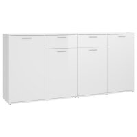 vidaXL Sideboard Hochglanz-Wei&szlig; 160x36x75 cm Holzwerkstoff