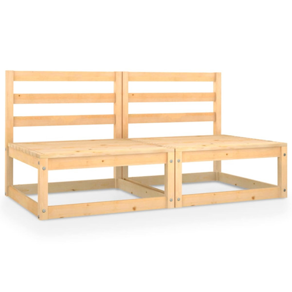 vidaXL 2-Sitzer-Gartensofa Kiefer Massivholz