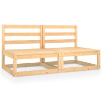 vidaXL 2-Sitzer-Gartensofa Kiefer Massivholz
