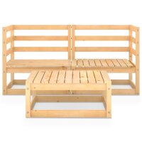 vidaXL 3-tlg. Garten-Lounge-Set Massivholz Kiefer