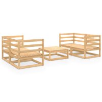 vidaXL 5-tlg. Garten-Lounge-Set Massivholz Kiefer