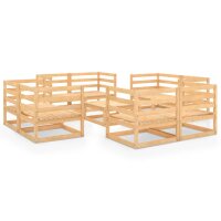 vidaXL 9-tlg. Garten-Lounge-Set Massivholz Kiefer