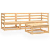 vidaXL 4-tlg. Garten-Lounge-Set Massivholz Kiefer