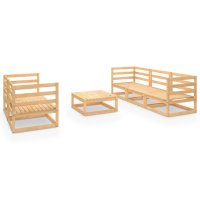 vidaXL 6-tlg. Garten-Lounge-Set Kiefer Massivholz