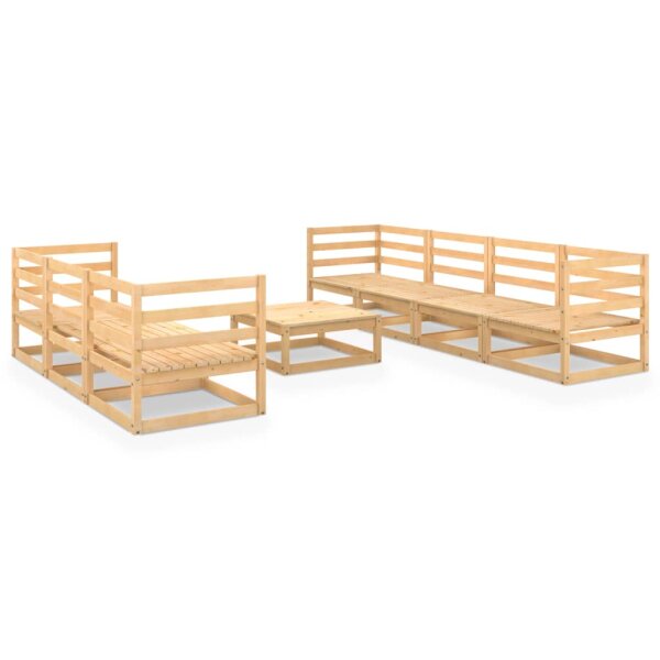 vidaXL 8-tlg. Garten-Lounge-Set Massivholz Kiefer