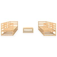 WOWONA 9-tlg. Garten-Lounge-Set Massivholz Kiefer